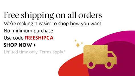 sephora free shipping.